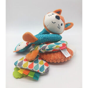 Infantino Plush Baby Toy Hanging Orange Fox Stroller Activity Spiral Owl Boy